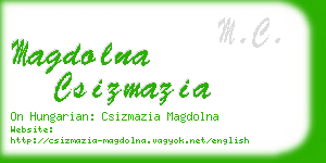 magdolna csizmazia business card